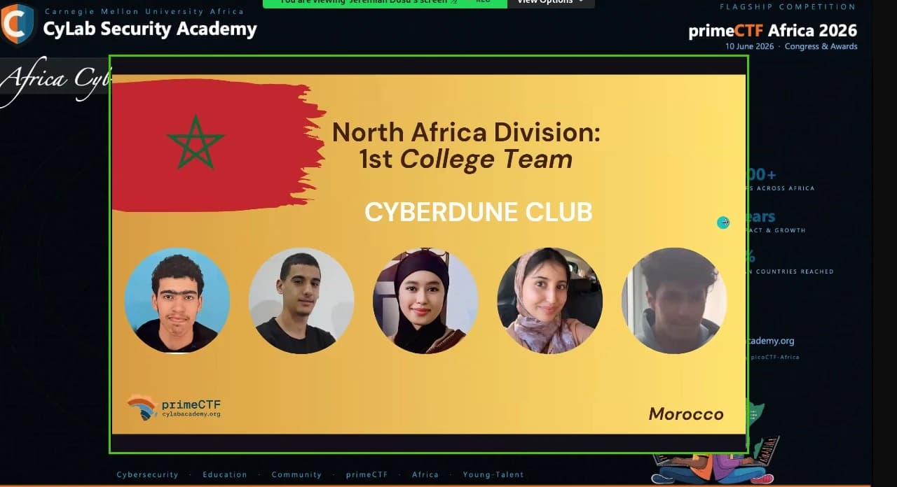primeCTF Africa 2026 - North Africa Winners